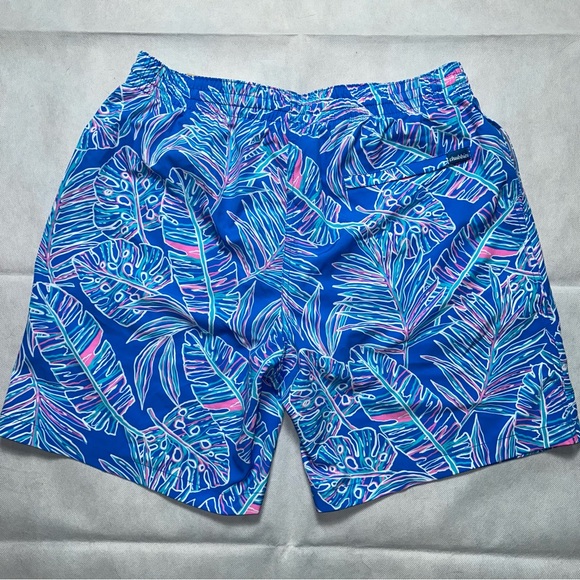 Chubbies blue and pink tropical print swim trunks size XL NWT - Picture 3 of 5